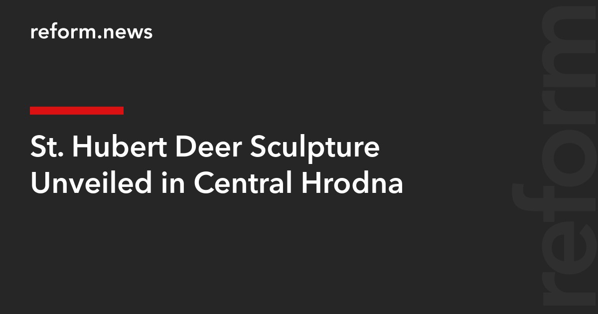 St. Hubert Deer Sculpture Unveiled in Central Hrodna