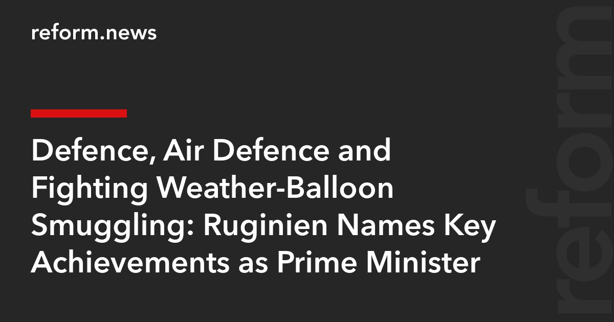 Defence, Air Defence and Fighting Weather-Balloon Smuggling: Ruginienė Names Key Achievements as Prime Minister