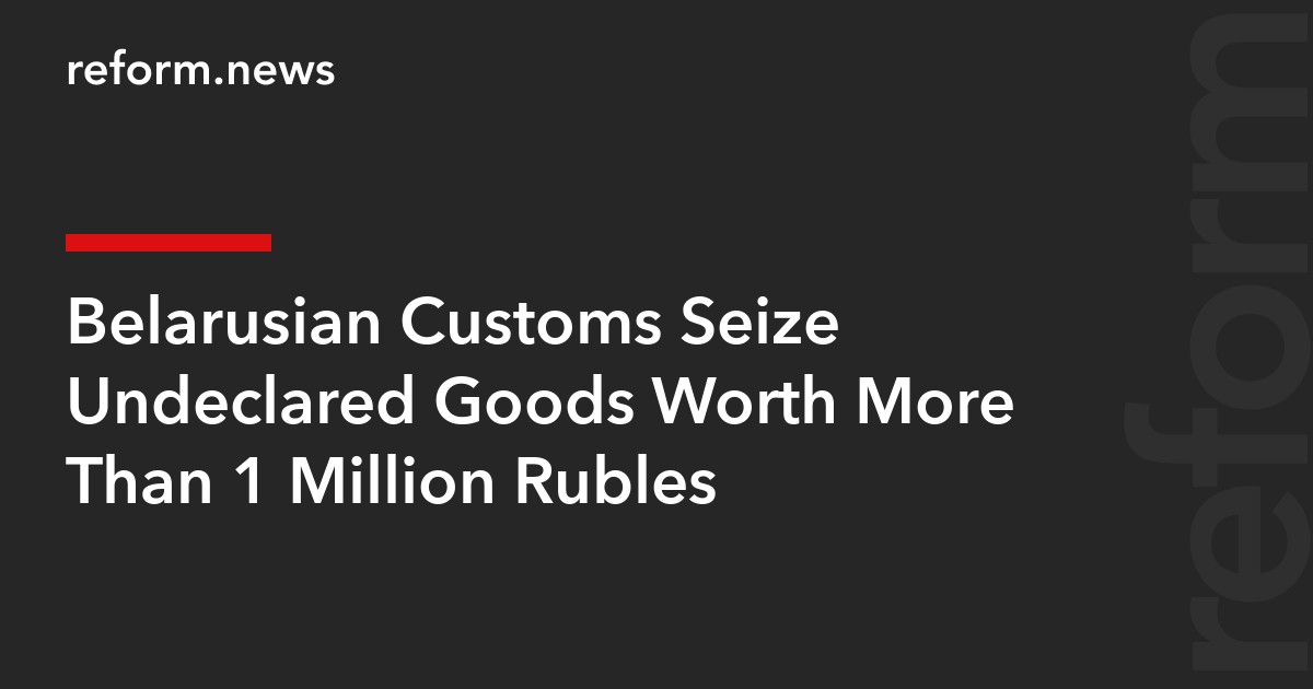 Belarusian Customs Seize Undeclared Goods Worth More Than 1 Million Rubles