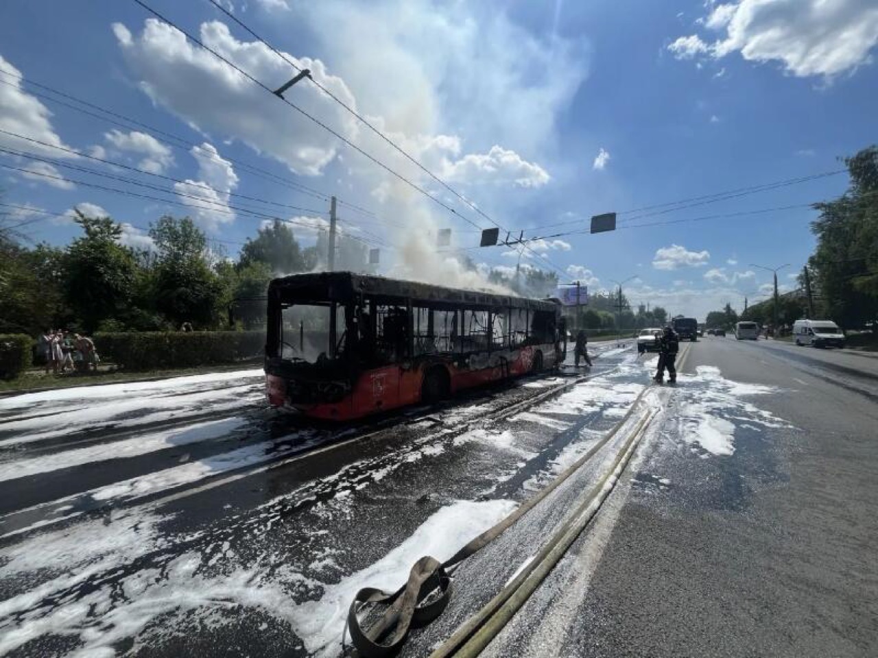 МАЗ сгорел во Владимире