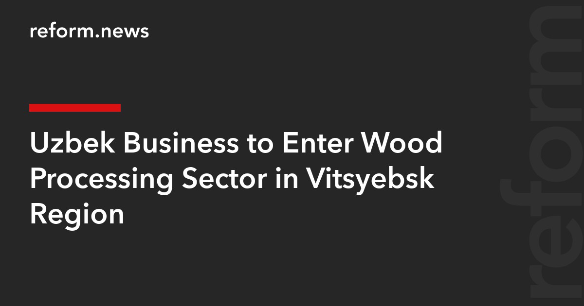 Uzbek Business to Enter Wood Processing Sector in Vitsyebsk Region
