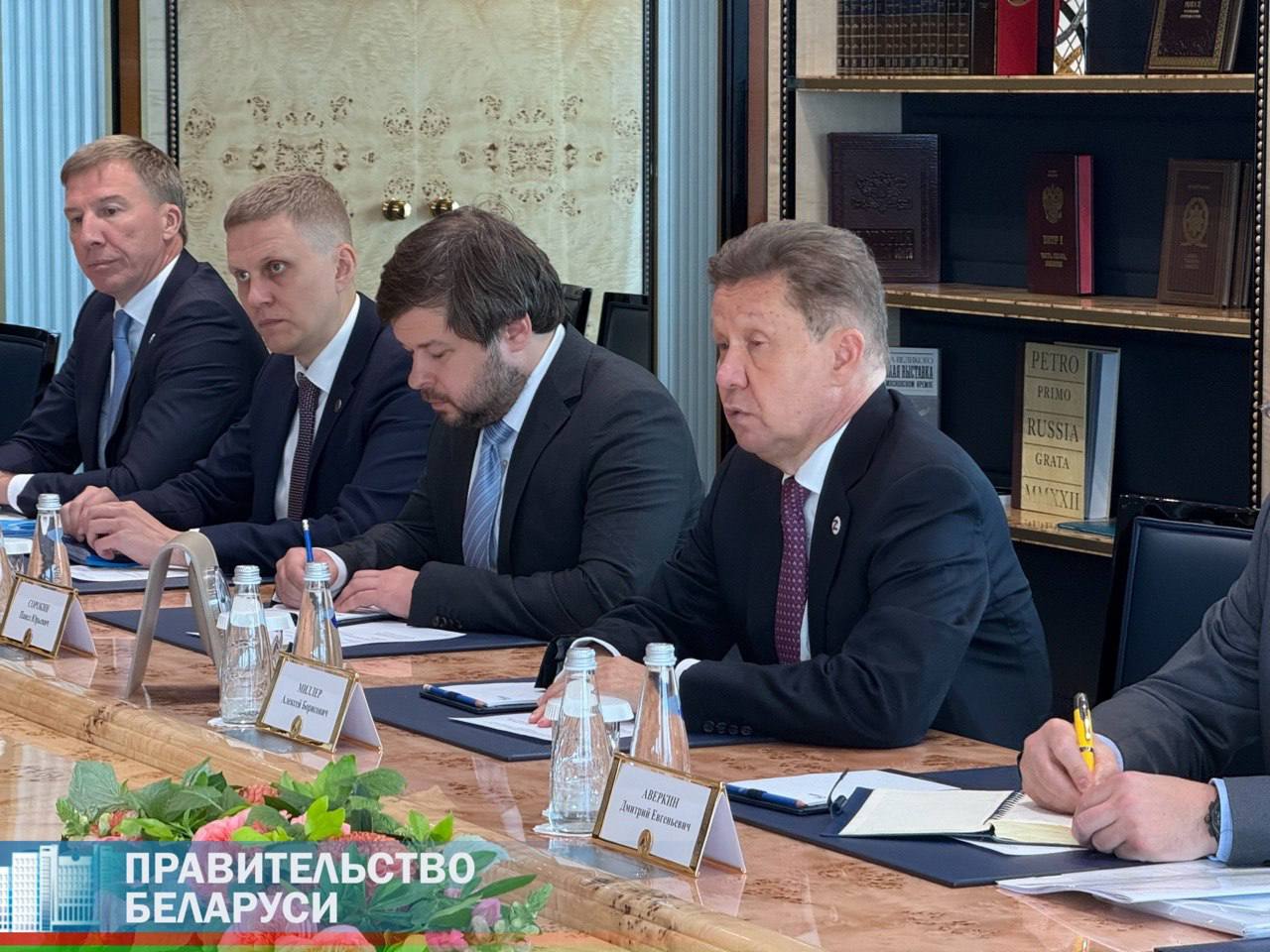Турчин и Миллер отметили бесперебойное снабжение газом Беларуси